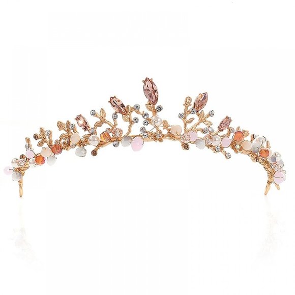 Nox Anabel Accessories - Multi-color Stone Bridal Headpiece NXMTR20005